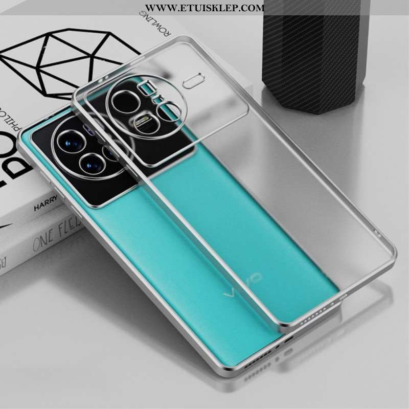 Etui do Vivo X80 Pro Przezroczysty Metaliczny Kontur